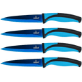 Steak Knife Set 4 Titanium Coated Deep Blue Blade